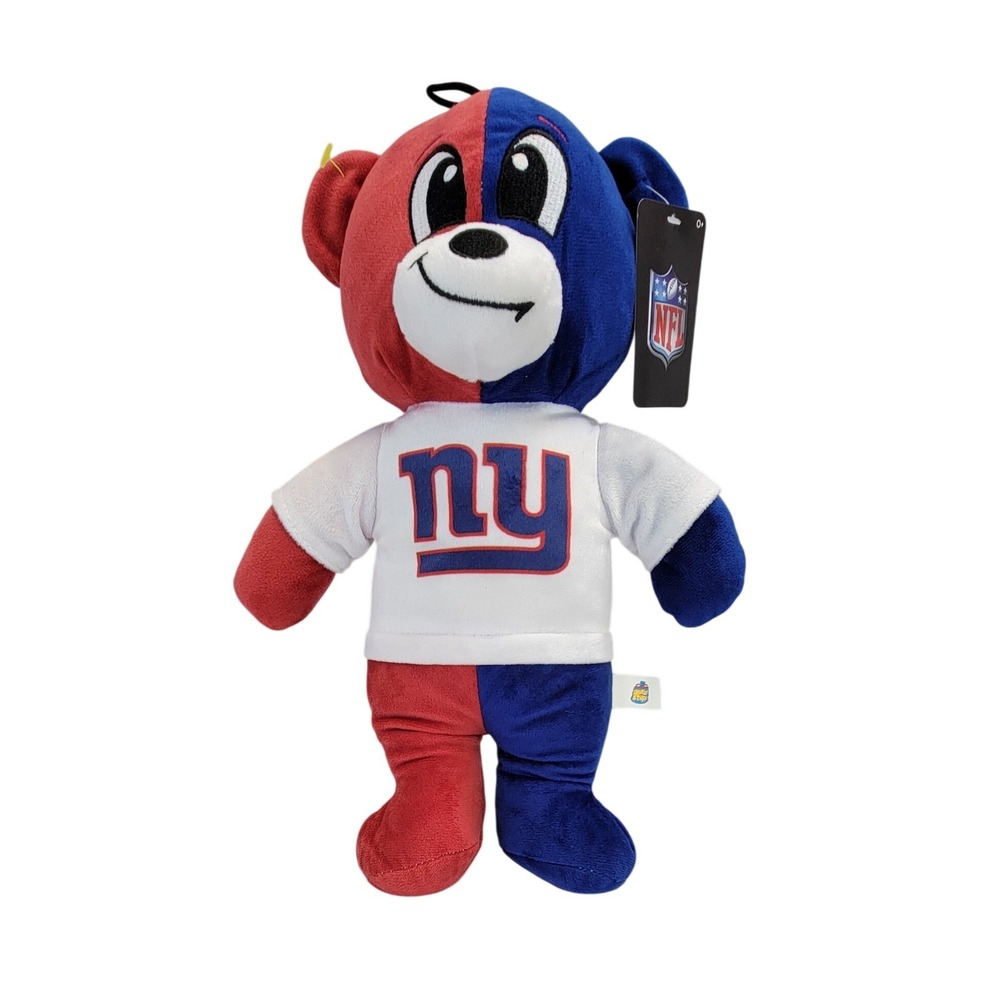 New York Giants NFL Mascot Bear Plush Toy Blue Red White Jersey